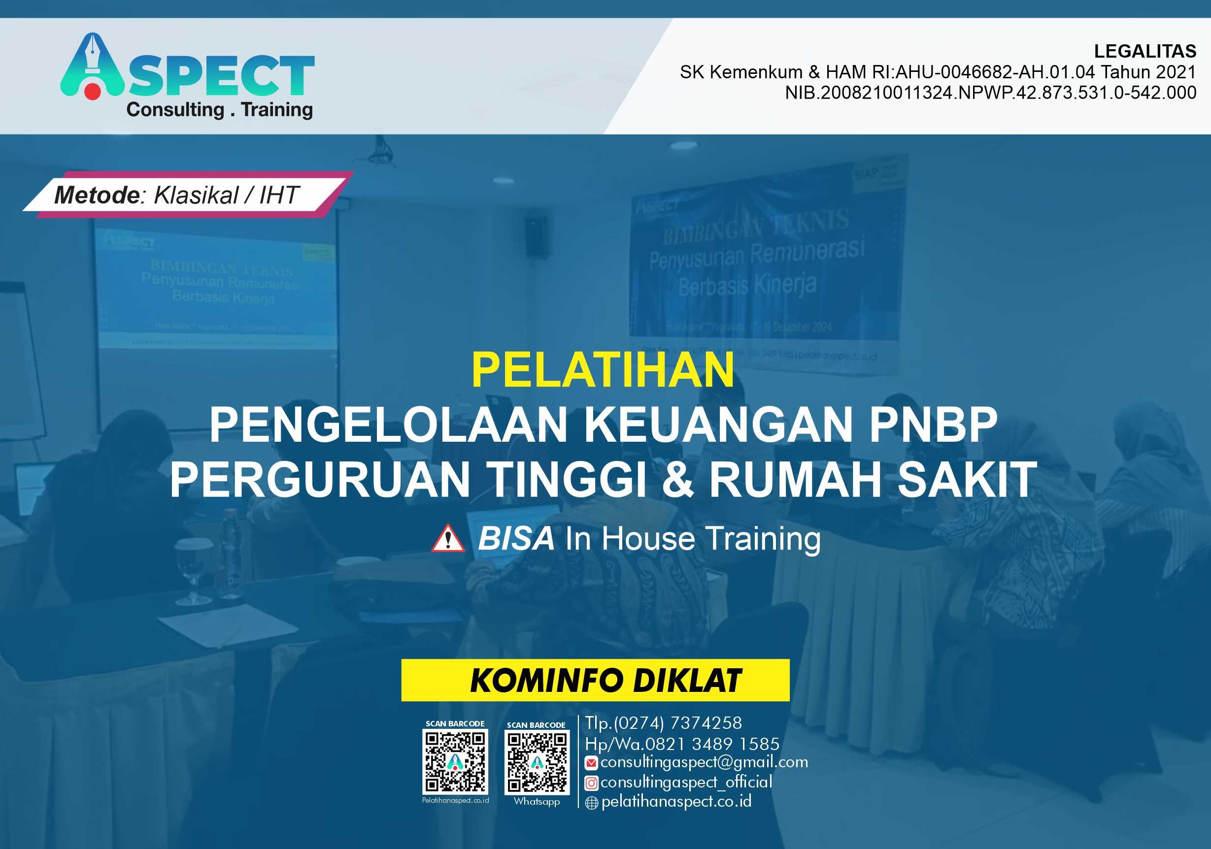 Pelatihan Pengelolaan Keuangan PNBP Perguruan Tinggi & RS