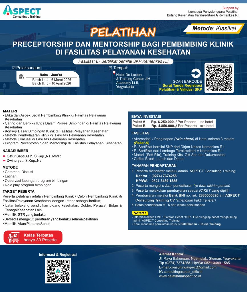 Pelatihan Preceptorship Dan Mentorship Bagi Pembimbing Klinik