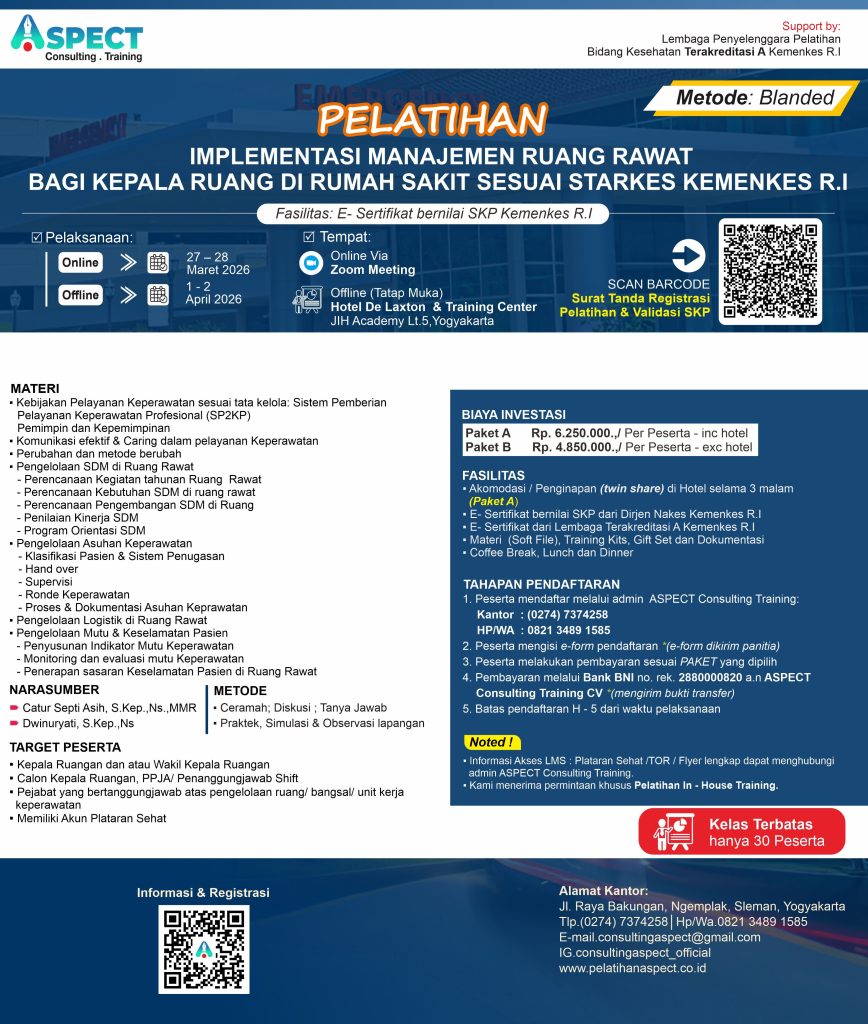 Pelatihan Manajemen Ruang Rawat Bagi Kepala Ruang di RS