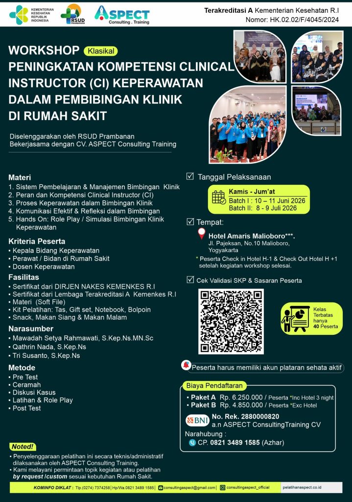 Workshop Clinical Instructor (CI) Keperawatan