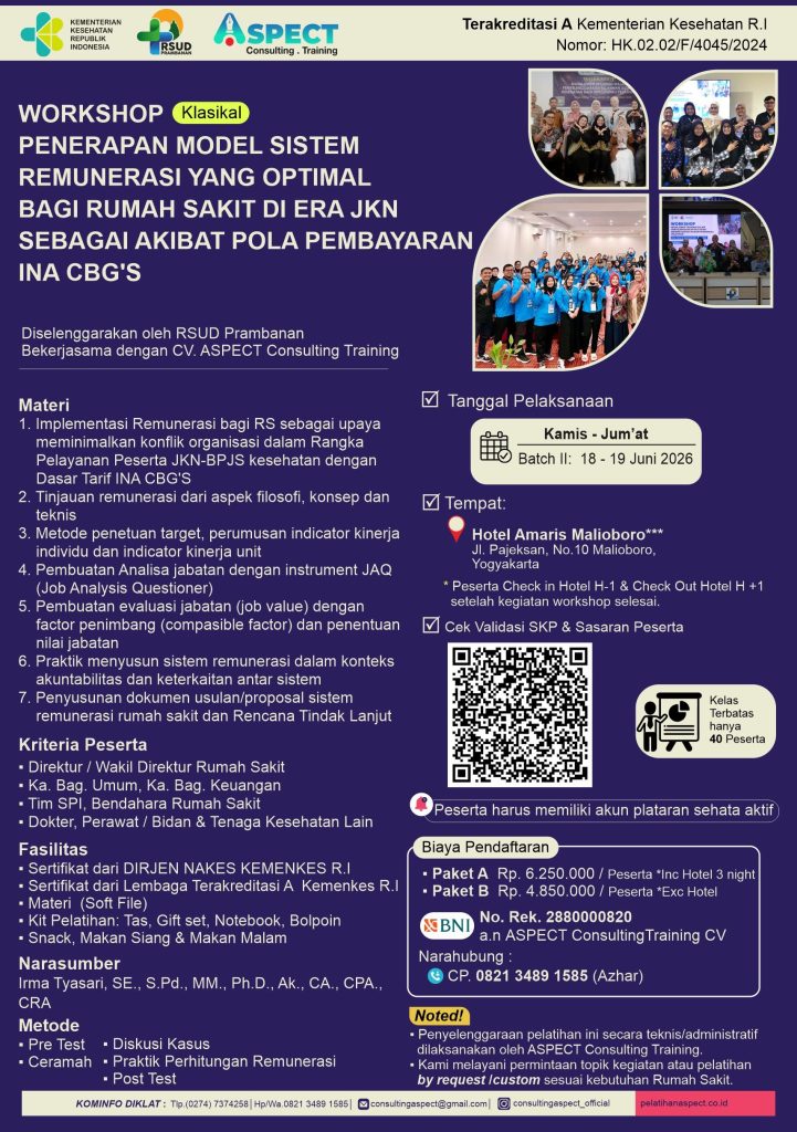 Workshop Remunerasi Bagi Rumah Sakit di Era JKN