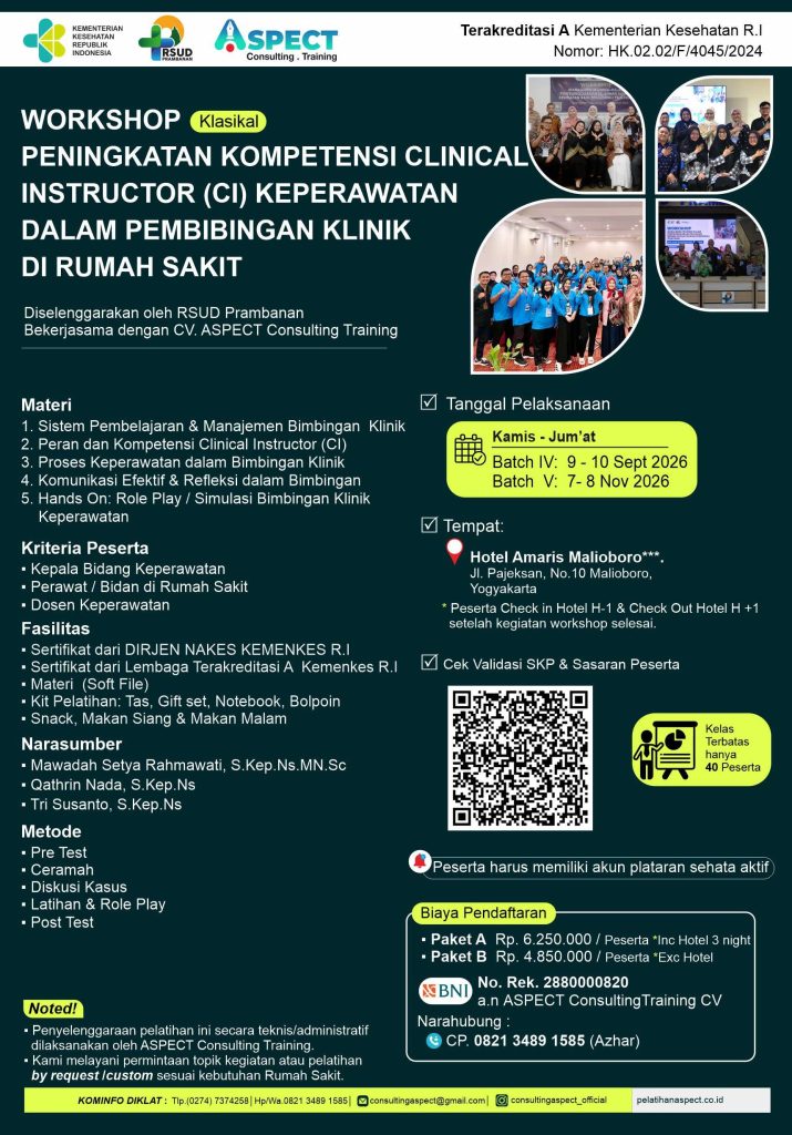 Workshop Clinical Instructor (CI) Keperawatan