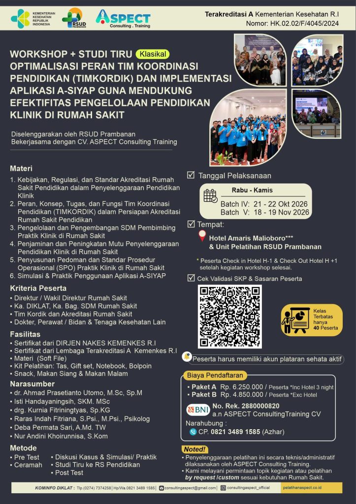 Workshop Peran Tim Koordinasi Pendidikan (TIMKODRIK)