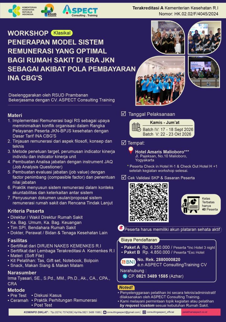 Workshop Remunerasi Bagi Rumah Sakit di Era JKN