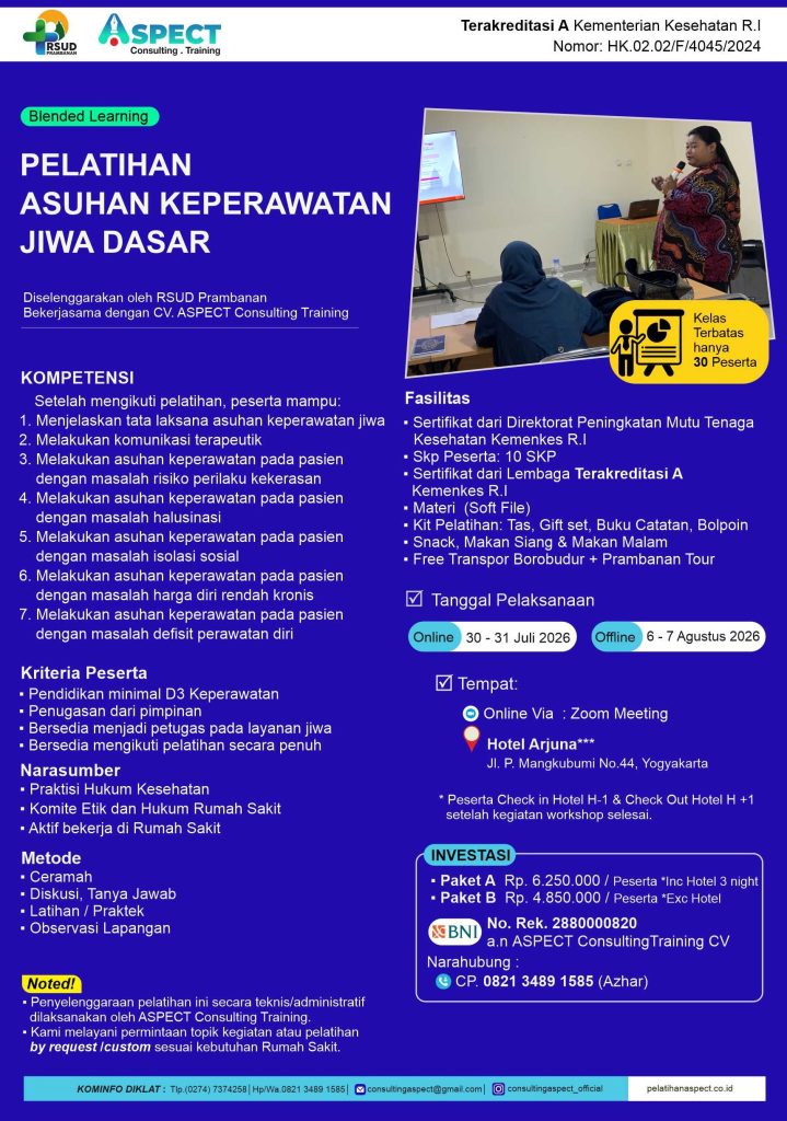 Pelatihan Asuhan Keperawatan Jiwa Dasar