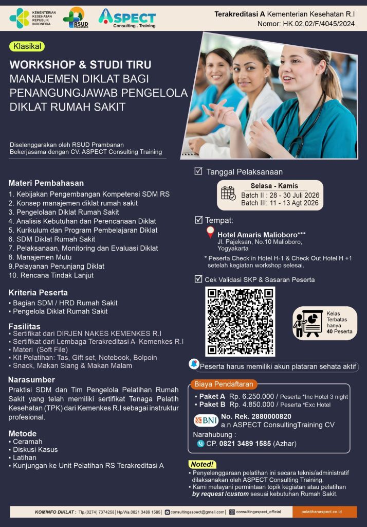 Workshop Manajemen DIKLAT Rumah Sakit