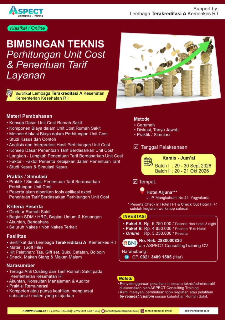 BIMTEK Perhitungan Unit Cost & Penentuan Tarif Layanan