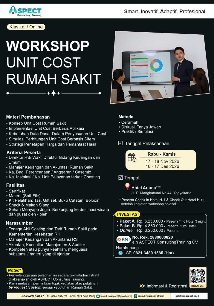 Workshop Unit Cost Rumah Sakit
